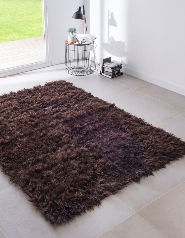 Tapis poils longs (chocolat)