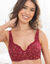 Soutien gorge imprim&eacute; animalier brod&eacute; Olbia - avec armatures (bordeaux)