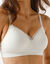Soutien-gorge forme brassière maille stretch Agathe - sans armatures (ivoire)