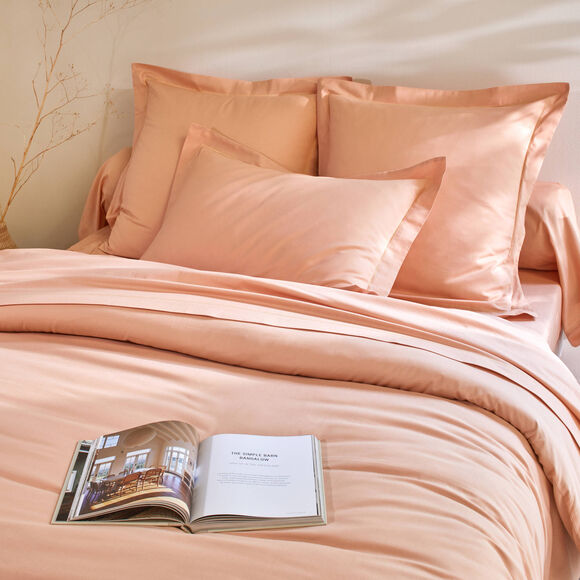 Linge de lit uni polyester-coton Colombine (melon)