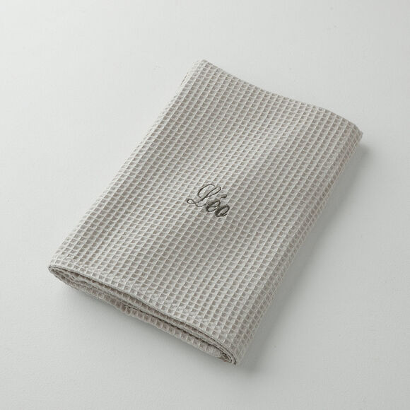 Serviette de bain nid d'abeille  Colombine®, personnalisable, 240 g/m2 (zandkleur)