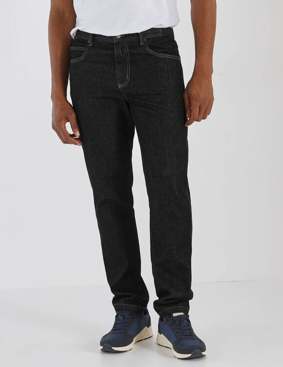 Jean ceinture &eacute;lastiqu&eacute;e c&ocirc;t&eacute;s - L32 (black)