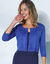 Bolerovest met kasjmiertouch (felblauw)