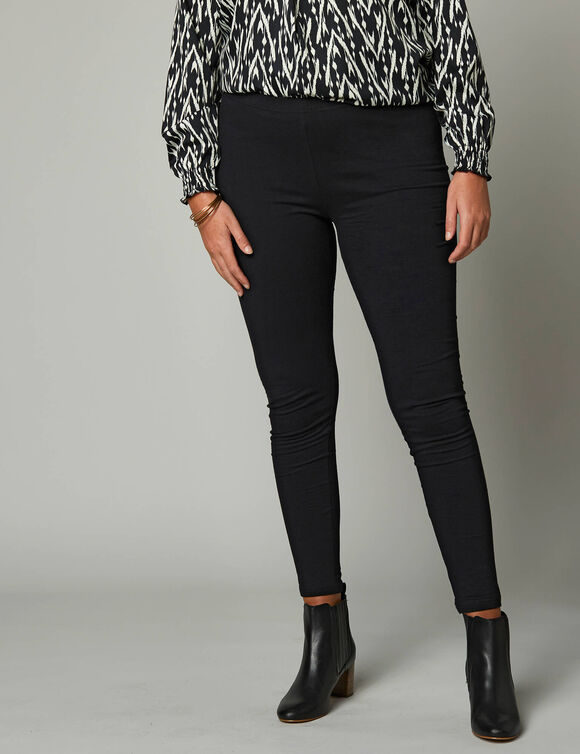 Set van 2 leggings met elastische taille (zwart / zwart)