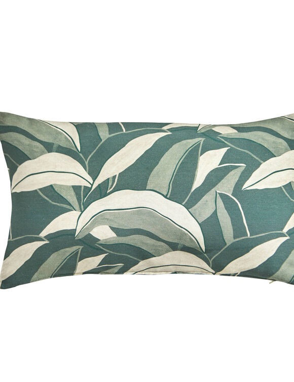 Housse de coussin imprimé feuillage - lot de 2 (vert)