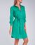 Robe chemisier unie, voile de coton (vert)