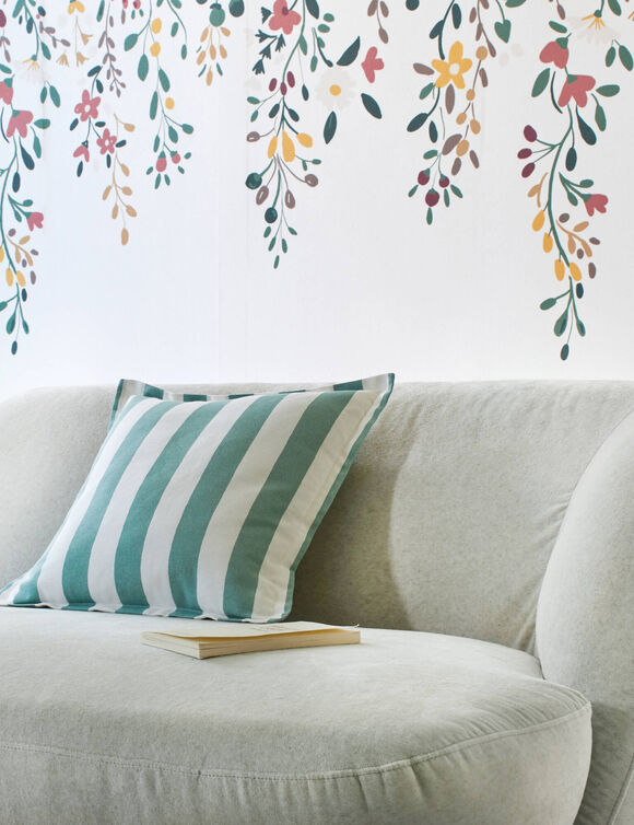 Gestreepte kussen, C&eacute;leste (groen)