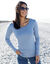 T-shirt manches longues, jersey en coton biologique(**) (bleu grisé)
