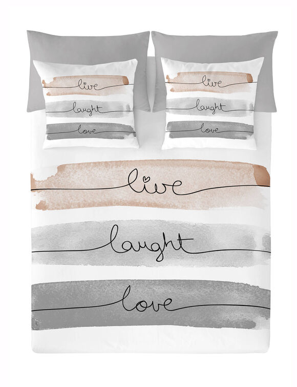 Parure de lit live - coton (blanc)