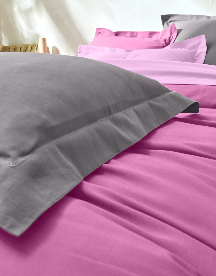 Linge de lit uni coton (anthracite)