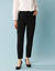 Pantalon cigarette uni, Spécial Petites (noir)
