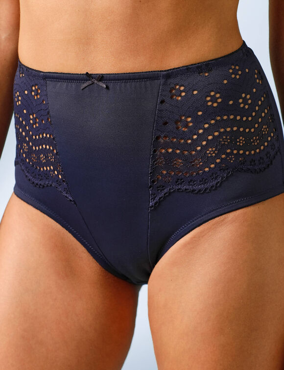 Culotte microfibre forme maxi taille haute "Osilio" - lot de 2 (marine)