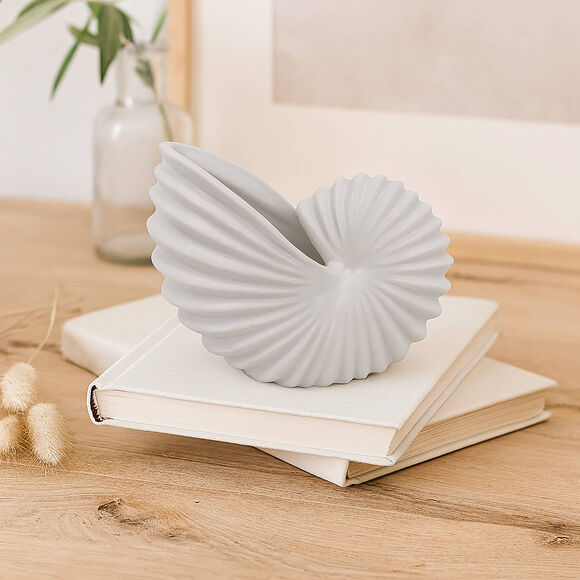 Vide-poche forme coquillage (blanc)