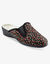 Mules sabot imprim&eacute;es fleurs - fourr&eacute;es (noir)