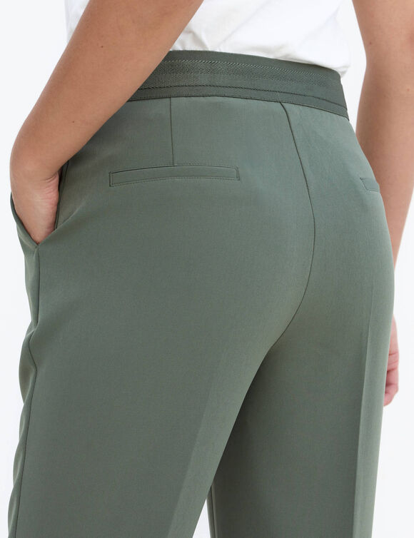 7/8-broek in slimmode, effen (kaki)