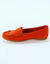 Soepele mocassins in microvezeltextiel (terracotta)