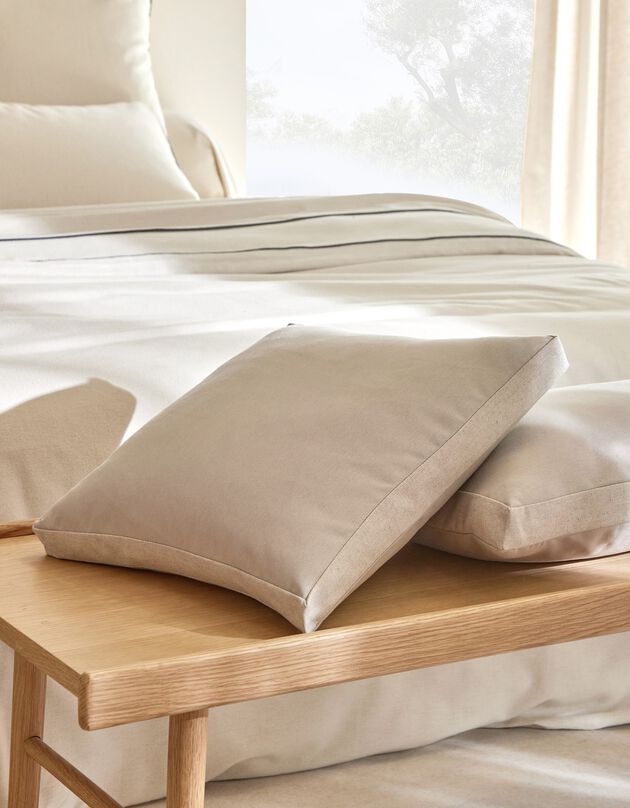 Housse de coussin, collection "Intemporelle" - lot de 2 (beige)