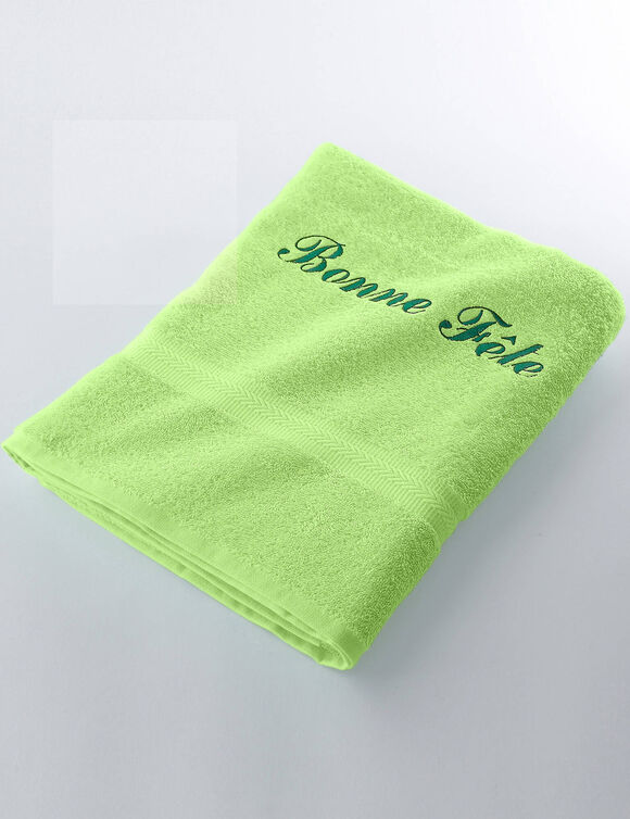 Effen handdoek, zacht comfort, personaliseerbaar (anijs)