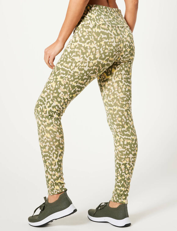 Legging à poche, imprimé, polyester recyclé(**) (kaki)