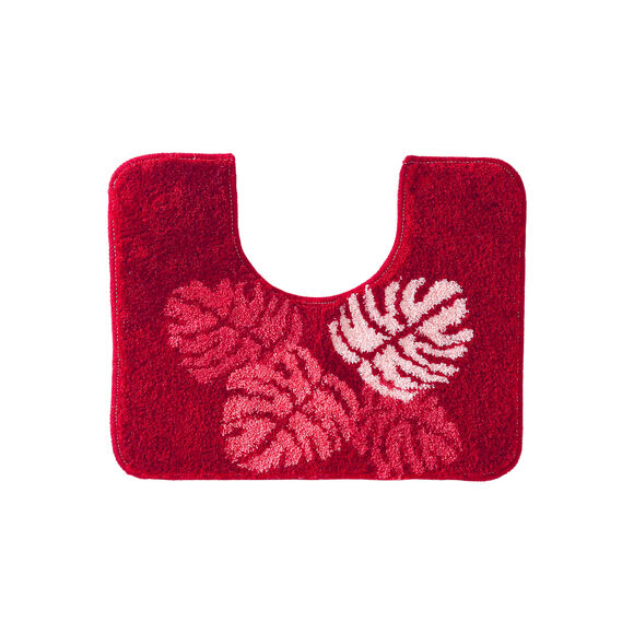Tapis de bain motif jungle (prune)