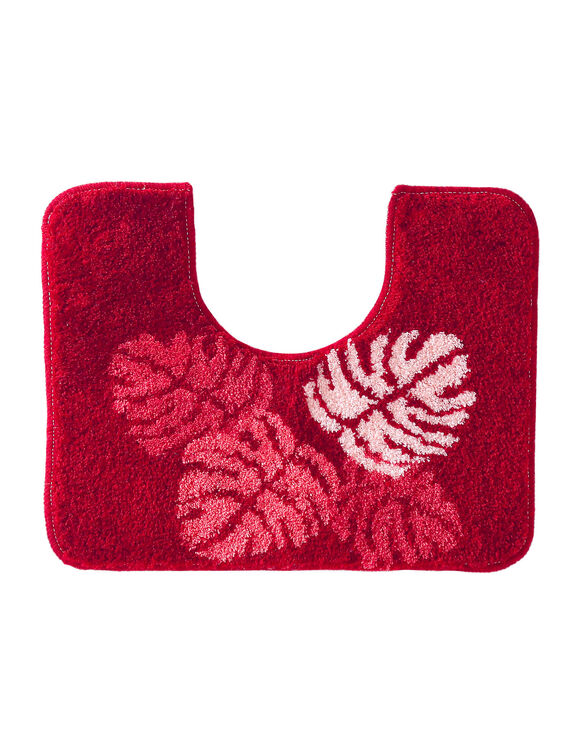 Tapis de bain motif jungle (prune)