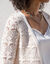 Vest met panden, fantasietricot (ecru)