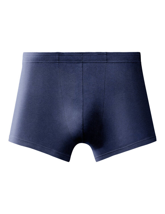 Effen boxer-shorts met bedekte elastische tailleband - set van 5 (grijs + marine + parma)
