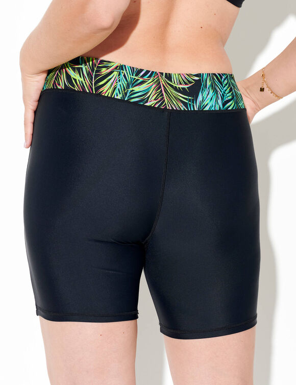 Short de bain long Cambuja (noir / vert)