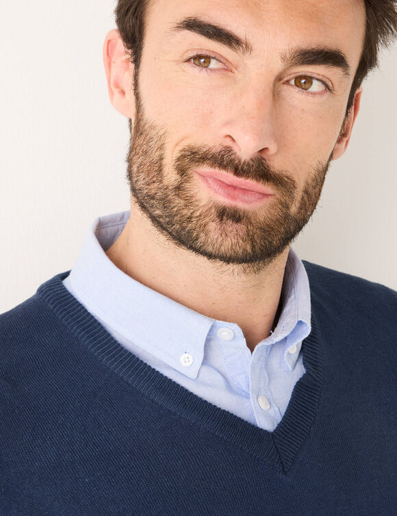 Débardeur col V (marine)