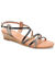 Leren sandalen met sleehak, Haro (zwart)