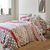 Marlow-beddengoed met geometrische print &ndash; katoen 57 draden/cm&sup2; (grijs / rood)