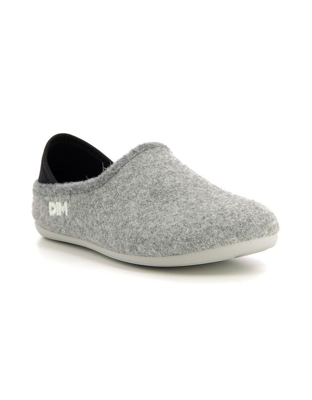 Chaussons femme talon maintenu DIM® (gris clair)