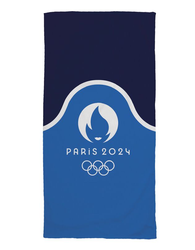 Badlaken JO2024®, personaliseerbaar (blauw)