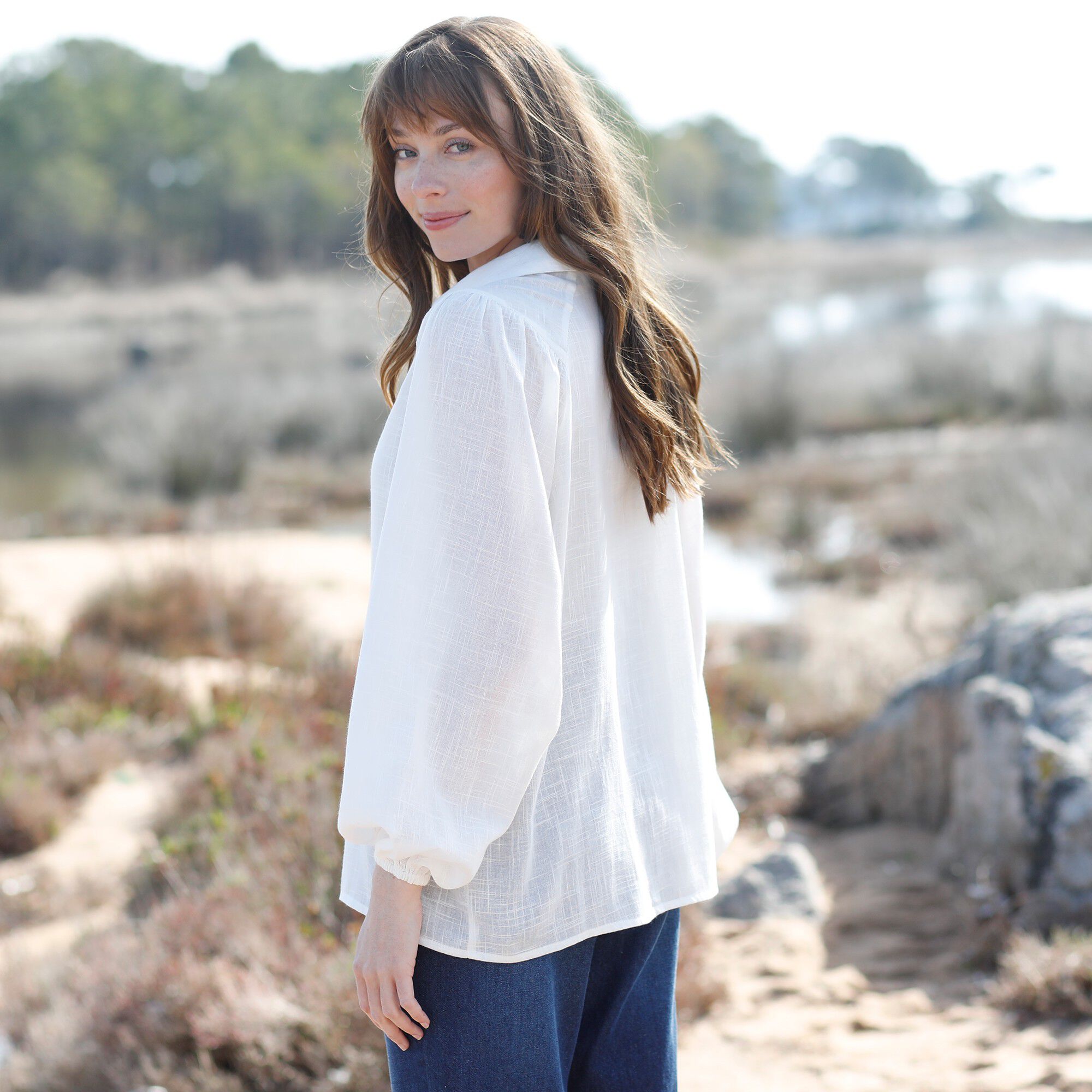 Chemise ample blanche hotsell femme