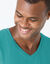 T-shirt met V-hals en korte mouwen &ndash; set van 3 (aqua + watergroen + bruin)