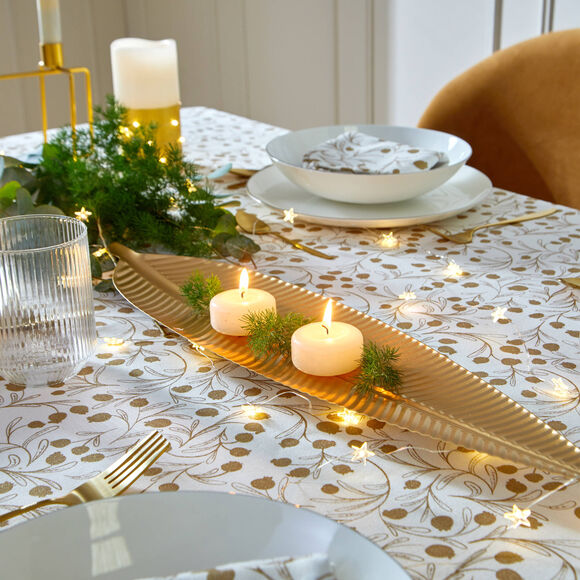 Centre de table feuille dorée (doré)