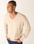 Pull col V 80% laine (taupe clair)