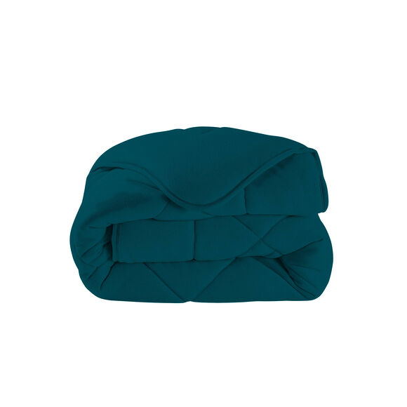 Dekbed in fleece 350g/m2 (petroleumblauw)