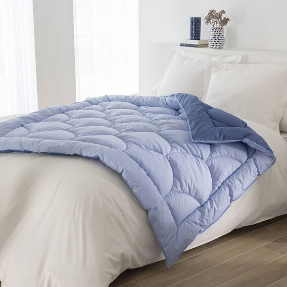 Edredon bicolore (indigo / bleu)