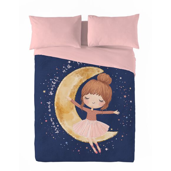 Couette microfibre enfant ballerine 200 g/m² (bleu marine)
