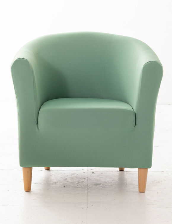 Housse unie bi-extensible fauteuil cabriolet (amande)