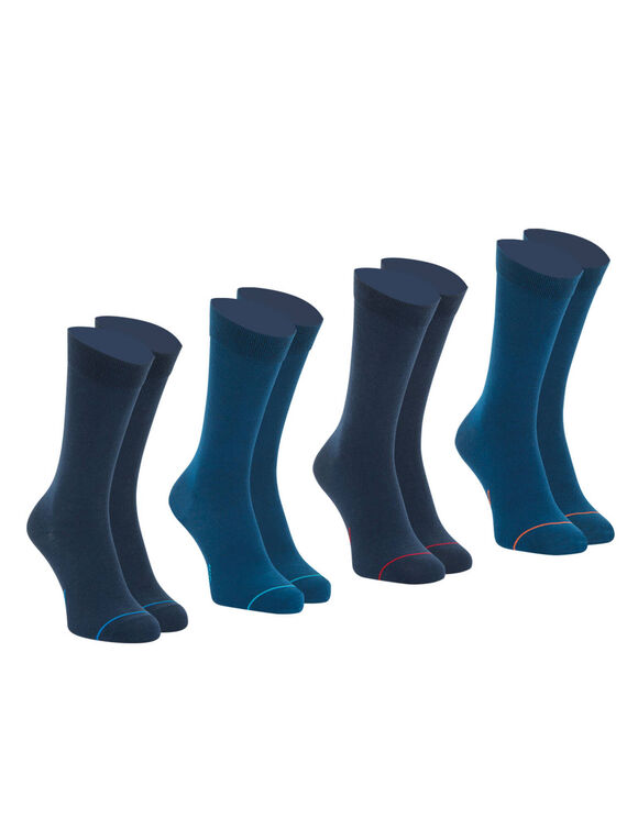 Sokken Ecopack - set van 4 paar (marine / eendenblauw)