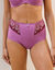 Gaineslip in microvezel en geborduurde tule Caminata (violine)