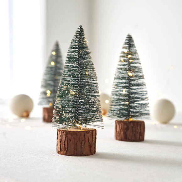 Sapin lumineux à LED - lot de 3  (vert)