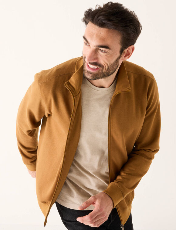 Sweat entièrement zippé uni (cuivre)