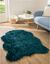 Tapis poils forme peau de bête (émeraude)