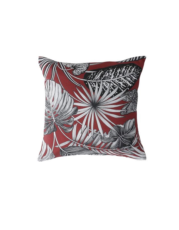 Housse de coussin imprimé tropical - lot de 2 (terracotta)