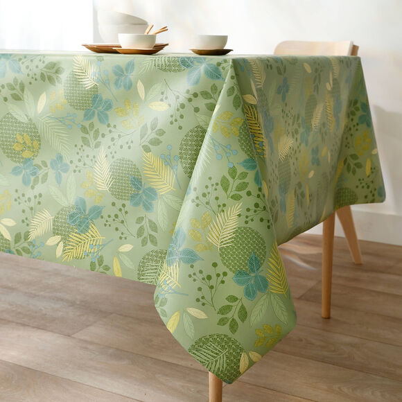 Nappe toile cirée imprimée Feuillages  (vert)