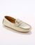 Mocassins in glad leer - zilverkleur (goudkleurig)