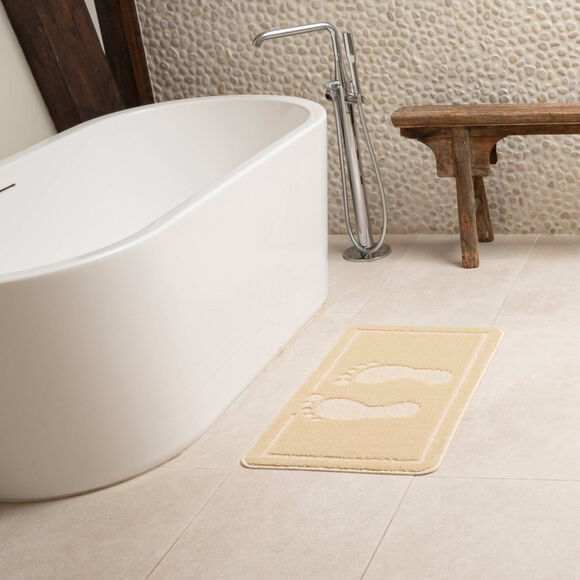 Tapis de bain motif fantaisie (sable)